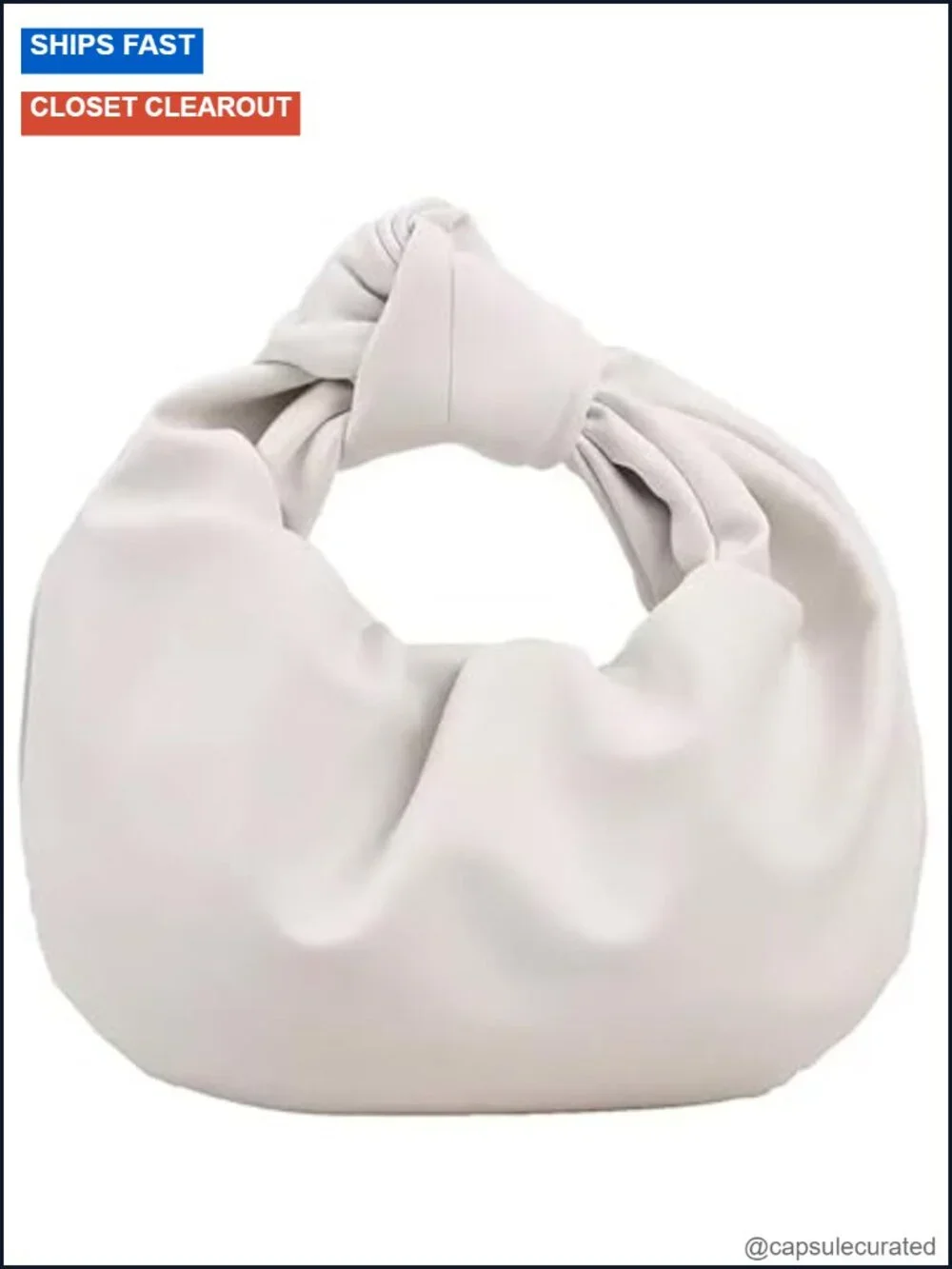 Women's Ruched Clutch Hobo Handbag PU Leather Evening Bag Wedding Party Purse
